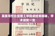 解码英属哥伦比亚理工学院，成绩单背后的学术辉煌