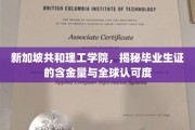 全球通行证背后的荣耀，新加坡共和理工学院毕业生证大揭秘