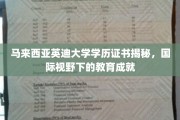马来西亚英迪大学，跨国教育成就背后的学历证书探秘
