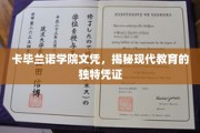 解码卡毕兰诺学院文凭，探索现代教育的别致印记