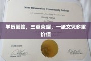 学历之巅，三重荣耀闪耀，文凭价值无限绽放