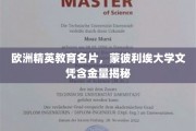 揭秘蒙彼利埃大学，欧洲精英教育之金牌文凭背后的奥秘