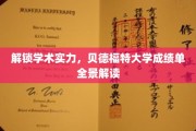 揭秘贝德福特大学卓越学术风采，成绩单背后的全景扫描