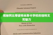 探寻阿比蒂彼特米斯卡学校文凭背后的非凡价值