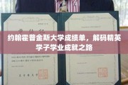 解码约翰霍普金斯精英学子，揭秘学业成就背后的秘密