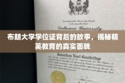 布朗大学学位证背后的传奇，一窥精英教育世界的真实缩影