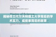 解码荷兰代尔夫特理工，卓越学术实力与背后传奇故事