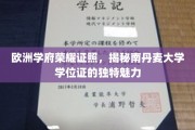 解锁南丹麦大学学位证的欧洲魅力，一纸证照，荣耀全球视野
