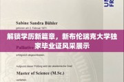 解锁学历新篇章，新布伦瑞克大学独家毕业证风采展示