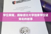 德比大学学位证之谜，独家荣耀背后的传奇历程