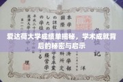 揭开爱达荷大学学术成就的神秘面纱，探索背后的故事与启示