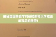 曼大揭秘，揭秘英国顶级学府成绩单的惊人内幕！