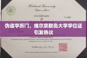 学历造假风波，维尔京群岛大学学位证成焦点争议
