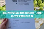 釜山大学学位证书背后的故事，揭秘名校文凭的非凡之路
