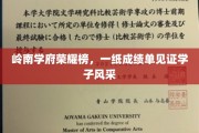 岭南骄子荣耀榜，成绩单背后的青春风采纪实