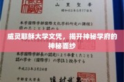 威灵耶稣大学文凭，探寻隐藏在神秘学府背后的传奇故事