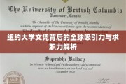纽约大学文凭，揭秘全球职场通行证背后的魅力与优势