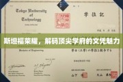 斯坦福传奇，揭秘世界顶尖学府的文凭魔力
