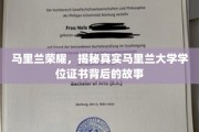 马里兰大学学位证书之谜，荣耀背后的真实探寻之旅
