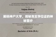 神户大学学位证之谜，揭开高等学府证书的神秘面纱
