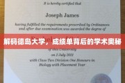 德岛大学揭秘，成绩单中的学术密码大公开