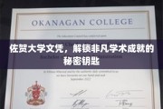 佐贺大学文凭，开启非凡学术成就的神秘钥匙