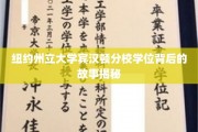 探寻纽约州立大学宾汉顿分校学位背后的传奇之路