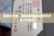 解码同志社大学，成绩单背后的学术风采与独特魅力