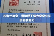 探寻爱丁堡大学学位证的苏格兰风华之谜