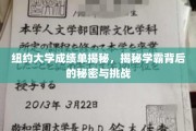 纽约大学学霸养成记，揭秘背后的辛勤与智慧
