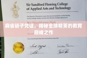 麻省骄子凭证，揭秘全球精英的教育巅峰之作