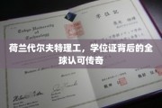 荷兰代尔夫特理工，学位证背后的国际通行证传奇