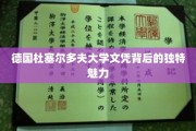 解锁杜塞尔多夫大学文凭的独特价值，欧洲学术精英的荣耀凭证