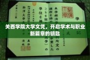 解锁学术殿堂，关西学院大学文凭引领未来职业新航向