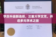 学历飞跃新篇章，三重文凭解锁多元学术探索之门