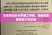 揭开卡罗理工学院文凭背后的奥秘，探寻其教育实力与价值真相