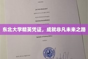 东北大学精英通行证，开启非凡成就的璀璨前程