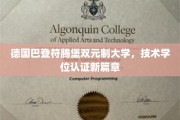 开启德国巴登符腾堡双元制教育新纪元，技术学位认证再升级