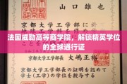 法国威勒商学院，国际精英教育的通行护照
