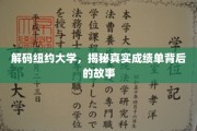 纽约大学成绩单揭秘，揭秘名校背后的真实学力挑战