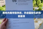 跨国职场新航标，鹿特丹商学院学历助力全球职业飞跃