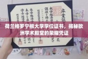 探索荷兰格罗宁根大学，学位证书背后的欧洲学术荣耀