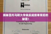 探秘圣托马斯大学，揭秘真实成绩单背后的惊人真相