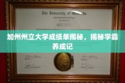 解码加州学霸之路，加州州立大学成绩单背后的故事