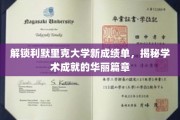探索利默里克大学成绩单背后的学术辉煌