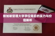 解码新加坡管理大学学位，实力与价值双重保障