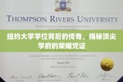 纽约大学学位背后的传奇，揭秘顶尖学府的荣耀凭证