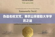 真假难辨，揭秘弗农山拿撒勒大学文凭背后的真相