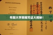 布朗大学神秘荣誉证书背后的故事大揭秘