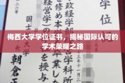 梅西荣耀，探索国际认可学位背后的学术传奇